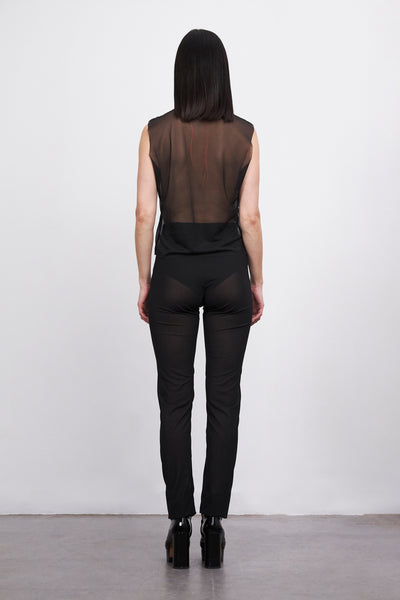 Semitransparent trousers - Black