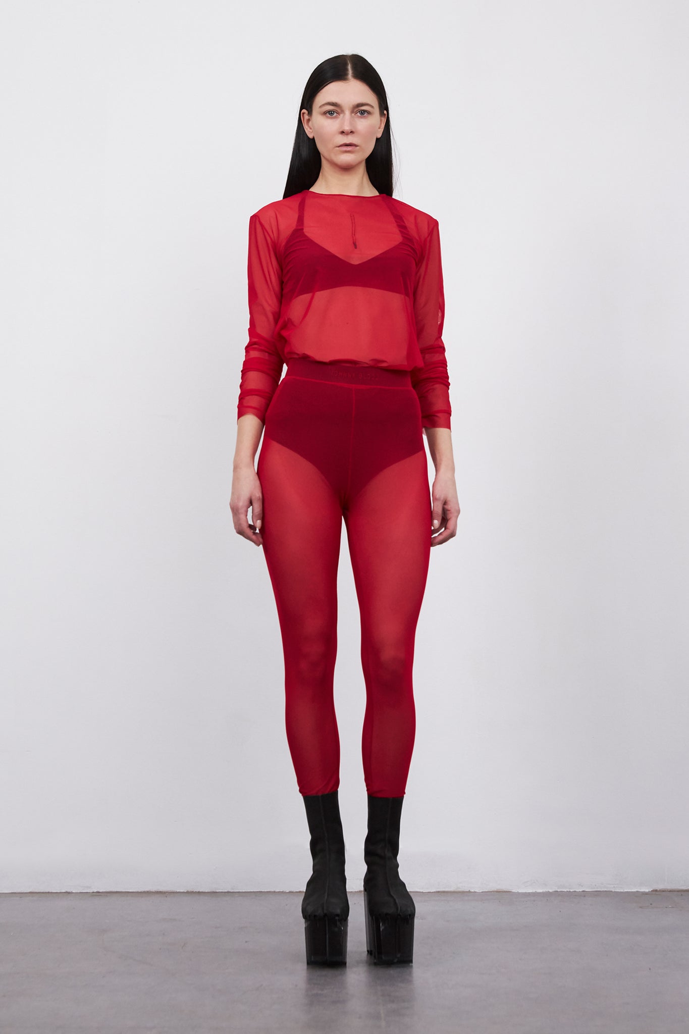 Transparent Legging - Red