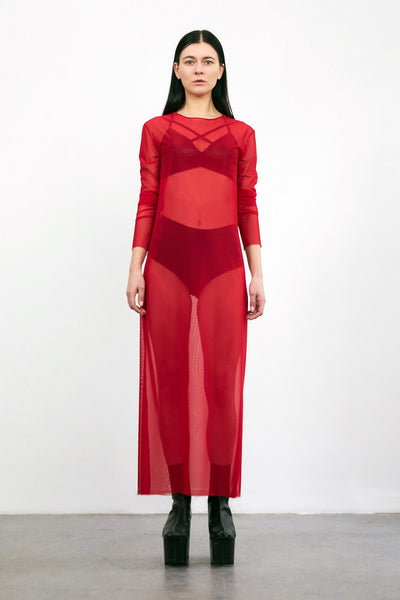 Longsleeve dress - Red