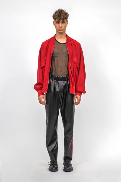 Silk Vintage Bomber - Red