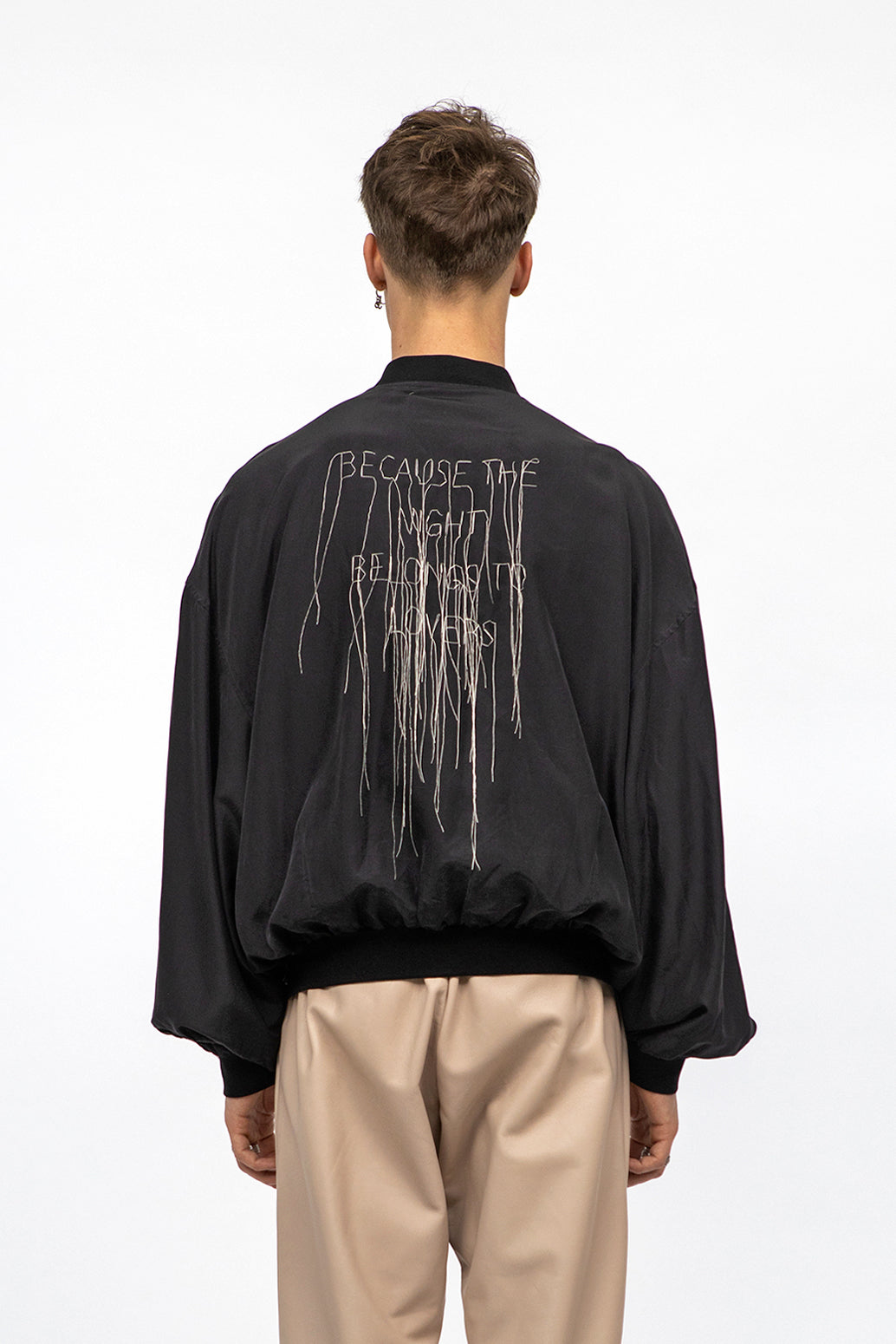 Silk Vintage Bomber - Black