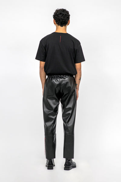 Vegan leather trousers - Black