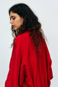 Silk Vintage Bomber - Red