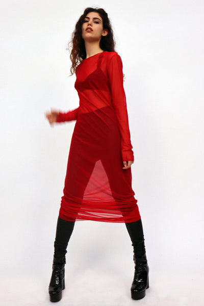 Longsleeve dress - Red